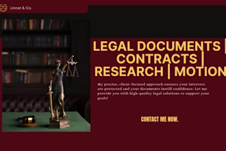 do legal research, contracts, privacy policies, and legal documents, motions