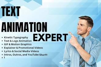 do professional kinetic typography titles animation video