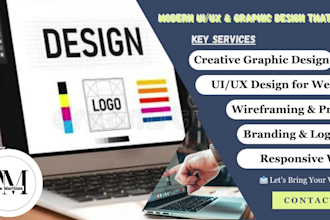 design modern UI UX for web or mobile