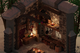 model 3d isometric art and game assets