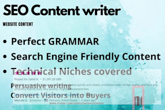 be your content writer and SEO manager