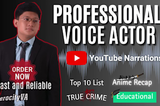 do a youthful male voice over for youtube narration