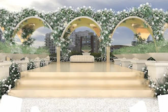 render 4k realistic 3d wedding decoration and events design