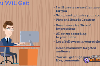 create your pinterest page with pins, boards for marketing