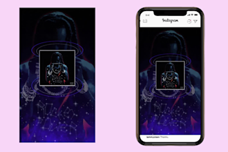 make modern style social media promo music visualizer