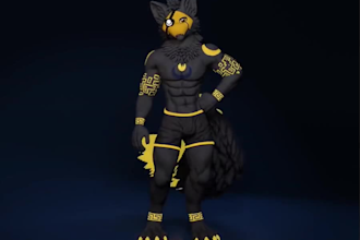 design furry nsfw vrchat avatar anime fursona wolf model 3d vtuber avatar 3d avi