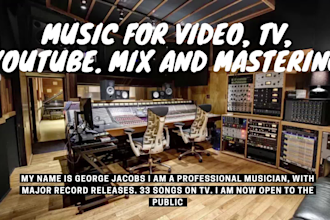 compose background music for your video TV youtube