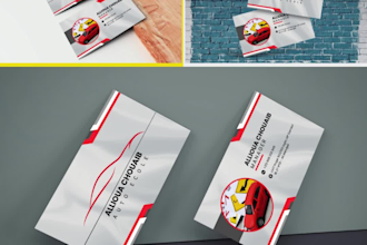 provide a stylish driving school business card design