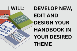 develop company policy, employee, student and parent handbooks