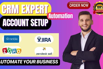 setup, integrate zendesk CRM nimble copper  jira zoho CRM pipedrive hubspot crm