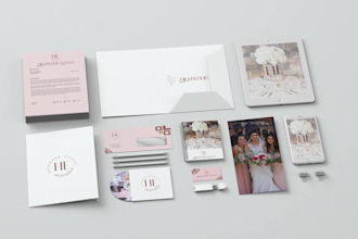 design a luxury signature logo with brand identity kit