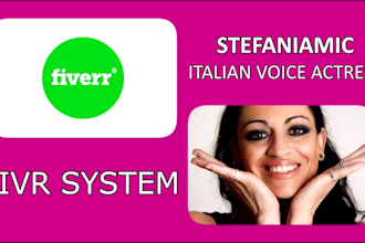 record a pro edited italian phone, IVR or on hold message