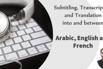 provide srt files subtitling and transcribing in arabic, english and french