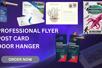 create event flyer, rack card, postcard, door hanger
