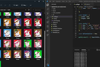 create unique characters and generate 1k, 100k nft