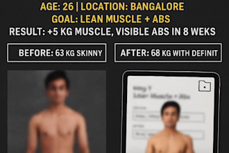 coach you 1 on 1 for fat loss or muscle gain 4 weeks