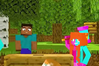 make high quality 3d minecraft short, minecraft animation, 3d animation
