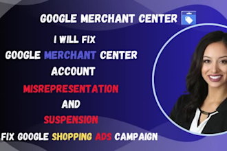 fix google merchant center suspension misrepresentation shopping ads campaign