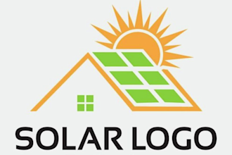solar electrical energy plumbing heating hvac eco energy solar panel power logo