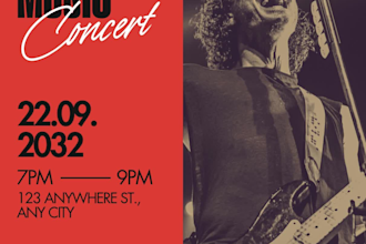 design an event poster for your music shows and concert