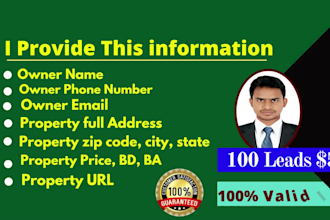 offer real estate leads  with skip tracing