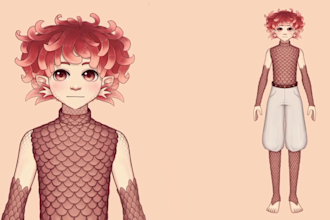 design live2d vtuber model, 2d vtuber model, live2d rigging, vtuber design