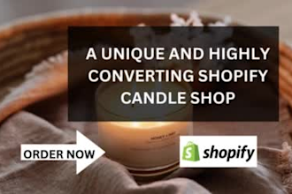 design candle shopify store, candle shop, candle landing page, product listing