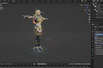 do 3d character rigging in blender for animations