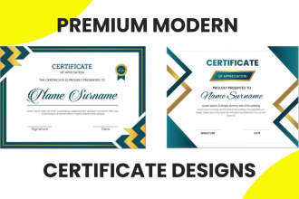 create professional custom certificate design