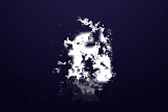 create a glitch logo video intro