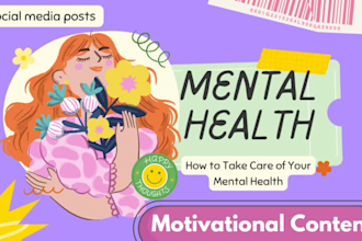 design mental health and motivational social media posts