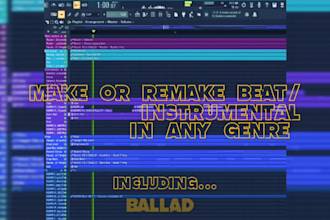 make or remake beat or instrumental of any song in 24 hours