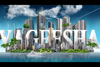 create any hollywood modern logo text animated intro video