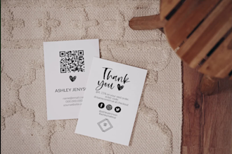 design custom thank you card, business card and  greetings card