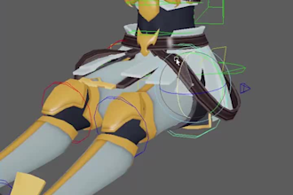 fix,edit facial expresses,ik fk,clean mesh,body rig, weight paint,skinning vriod