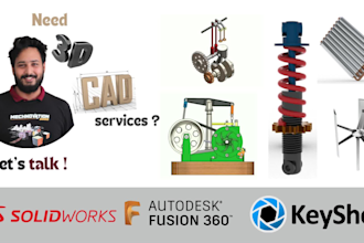design and render 3d cad products model in solidworks