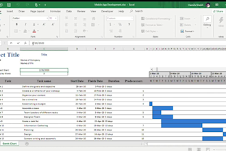 create a professional gantt chart on project and excel
