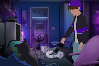 create lofi loop animation music video, illustration and animated gif for you