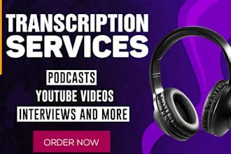 transcribe audio and do video or podcast transcription