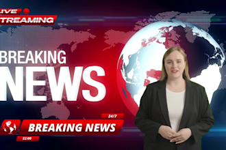 create ai breaking news with spokesperson