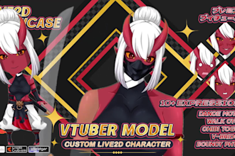 create custom live2d vtuber commission rigg or pngtuber