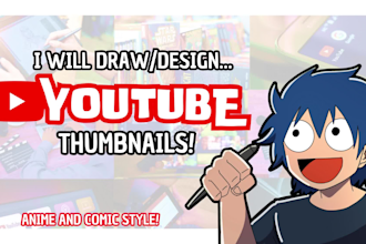 design or draw custom youtube thumbnails for your channel