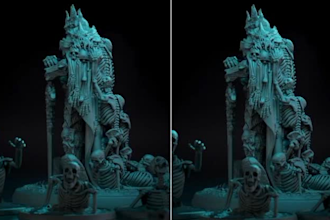 sculpture 3d character modeling, 3d model character or product for printing stl