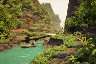 do realistic 3d environment level design landscape terrain design 3d map in ue5