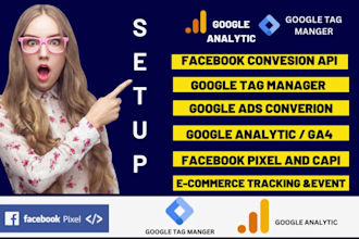 setup google analytic facebook pixel ecommerce tracking  GTM