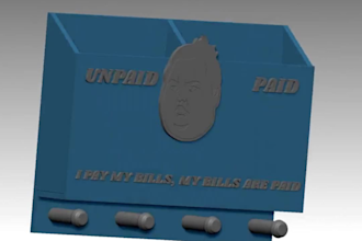 do a custom 3d model stl 3mf file for cnc router 3d printer