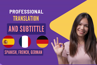 translate and add english spanish or german subtitle to your video