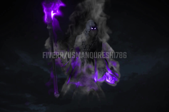 create this dark magic logo animation