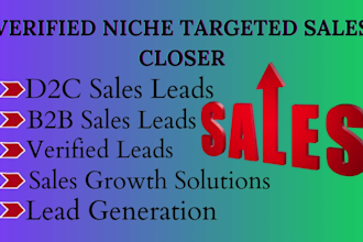 be your verified niche targeted b2b sales rep sales agent