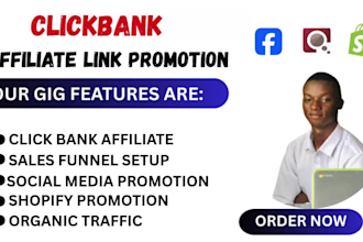 do an engaging link promotion for clickbank affiliate, teespring and redbubble